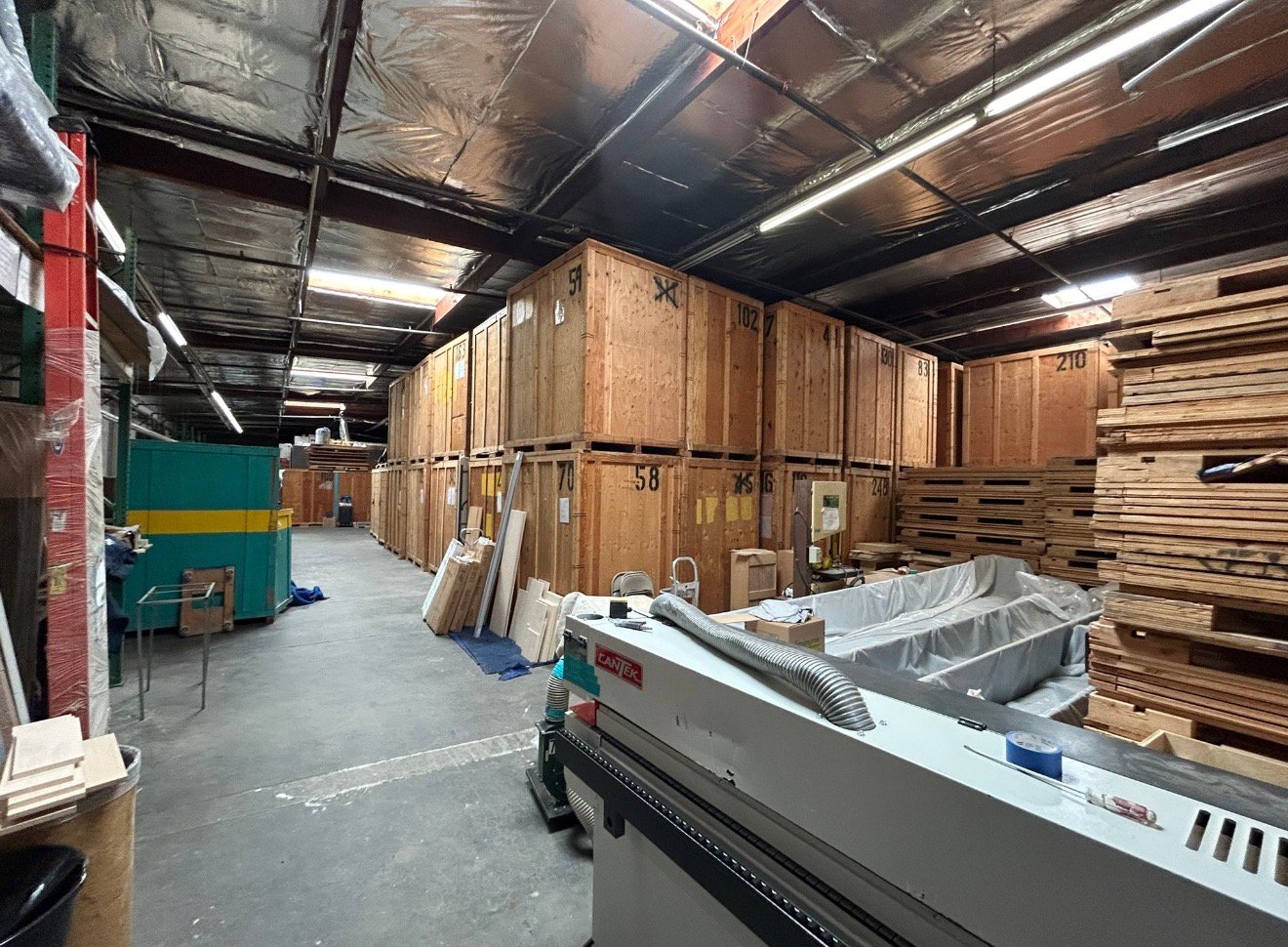 Numbered contents storage vaults in a restoration facility